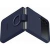 Coque Silicone avec Anneau SAMSUNG Galaxy Z Flip4 bleu marine