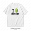 Me Encanta el Matcha Amante del Matcha Camiseta Mujer Unisex Casual Algodón Camisetas Gráficas Streetwear Creativo Camisetas Tops Camiseta Novia