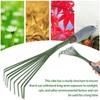 Iron 9Teeth Garden Rake 15.5 Inch Leaf Broom Cleaning Rake Hand Rake  Yard