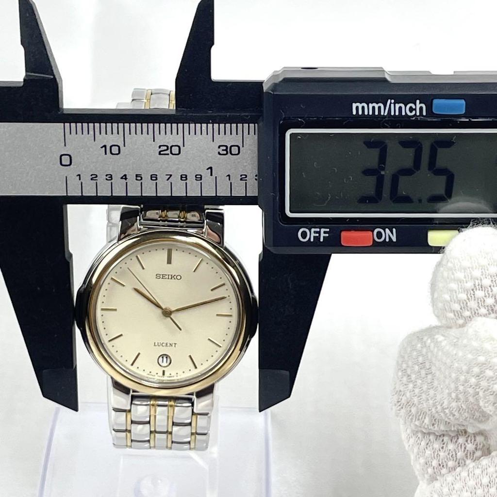 [USED] Operation/Battery SEIKO Lucent Watch Quartz Date Gold