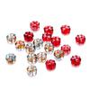 10/20pcs 10mm Czech Lampwork Crystal Flower Spacer Beads Flat Round Loose Beads For DIY Jewelry Making Supplies Accessories