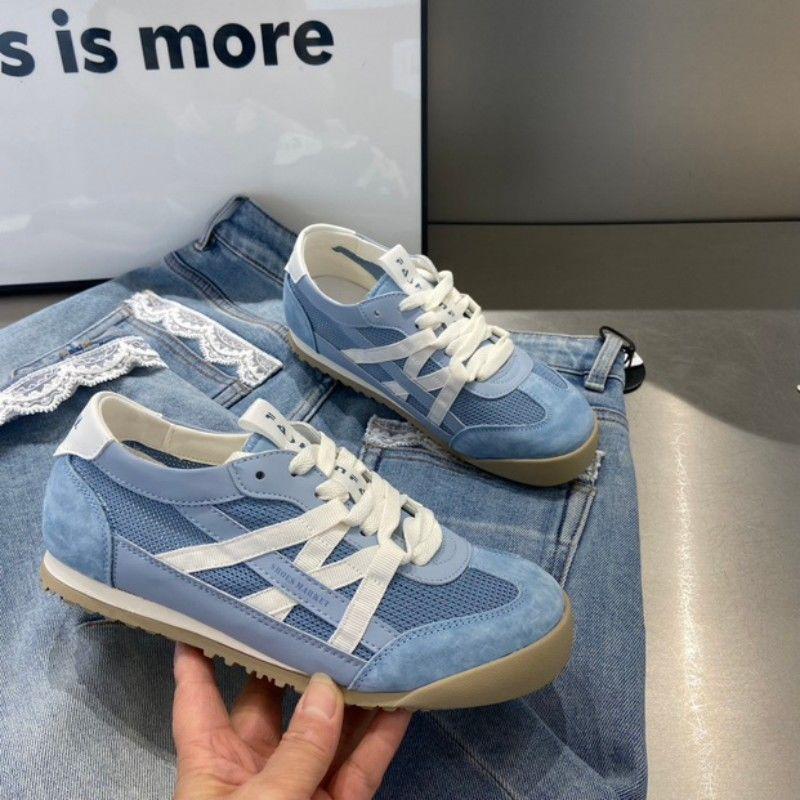 

Breathable mesh flat bottom women s summer new versatile breathable leisure sports little white shoes 35 синий