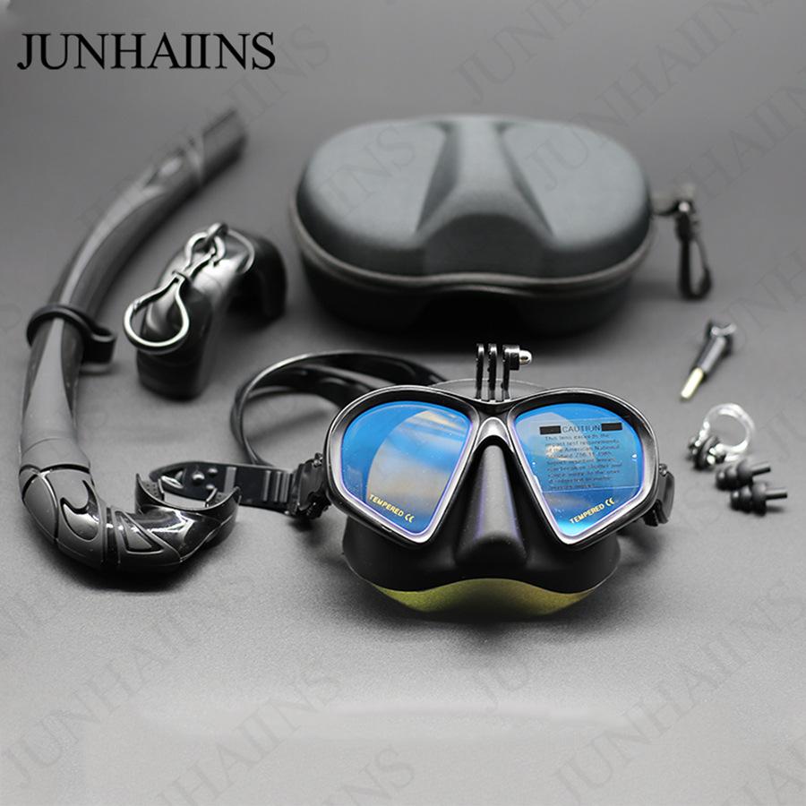 Low Volume Freediving Snorkeling Mask Anti-Fog Tempered Glass Soft Silicone Myopia Available Scuba Diving Goggles for Men Women