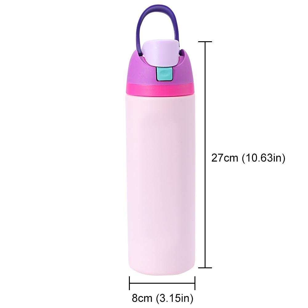 Thermosbecher 24oz Doppelschichtiger Edelstahl Weltraumkessel Wasserflasche mit Strohhalm Auto Outdoor Sport Camping Sport