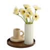 Nordic White Ceramic Vase for Fresh or Dried Flowers – Creative Tabletop Decor for Living Room
