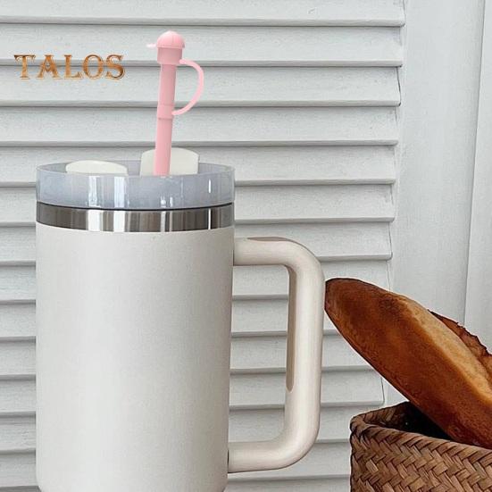 1/6Pcs Silicone Straw Set for 30/40oz Tumblers Reusable Straws with Covers Food-Grade Easy To Clean Replacement Silicone Straws for Travel Outdoor