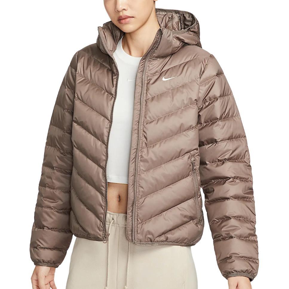 (WMNS) Nike Sportswear Windpuffer Therma-Fit Hooded Puffer 'Mink Brown' Women's HV5106-214