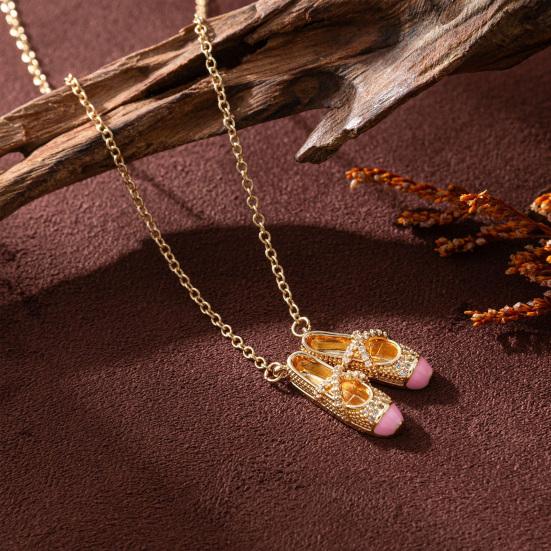 Ballet Shoes Necklace Ballerina Shoes Pendant Necklace Dainty Ballet Dancer