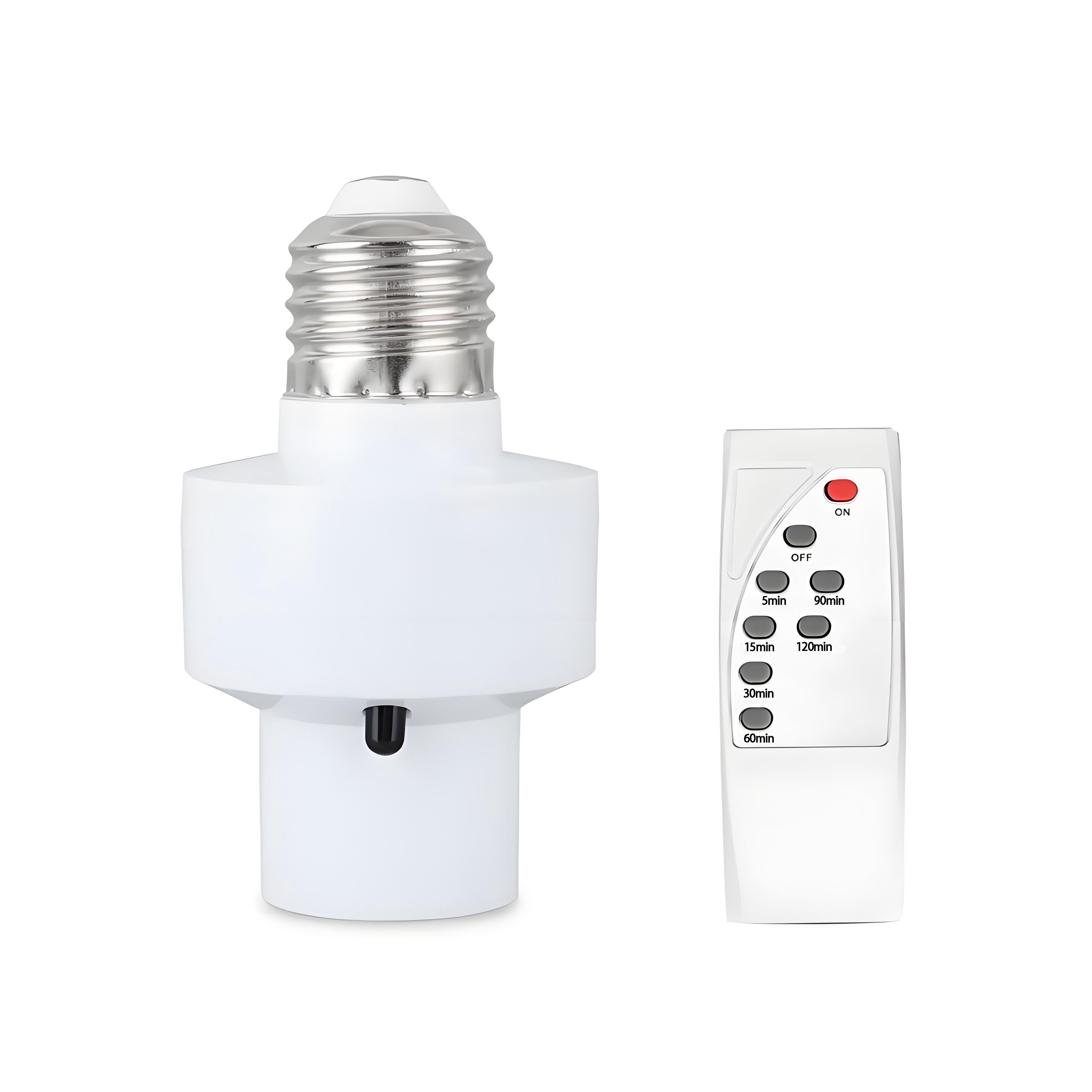 

2026 Hot Infrared Remote Control Smart LED Lampholder E27 AC85-265V Universal Socket Timer Color Changing Easy Install for Home