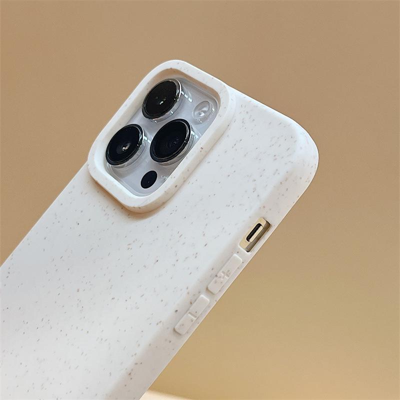 Einfache reine weizenfarbene Hülle Abbaubares umweltfreundliches Material Schutzhülle Handy-Rückseite