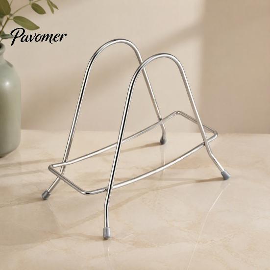 Countertop Cutting Board Organizer Stainless Steel Chopping Storage Rack And Knife Holder for Kitchen Stable Solution Countertop, Vertical Drain Stand