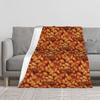 1PC Custom Baked Bean Beano Blanket Girls Boys Plush Throw Blanket Novelty Warm Blanket All Season Gift