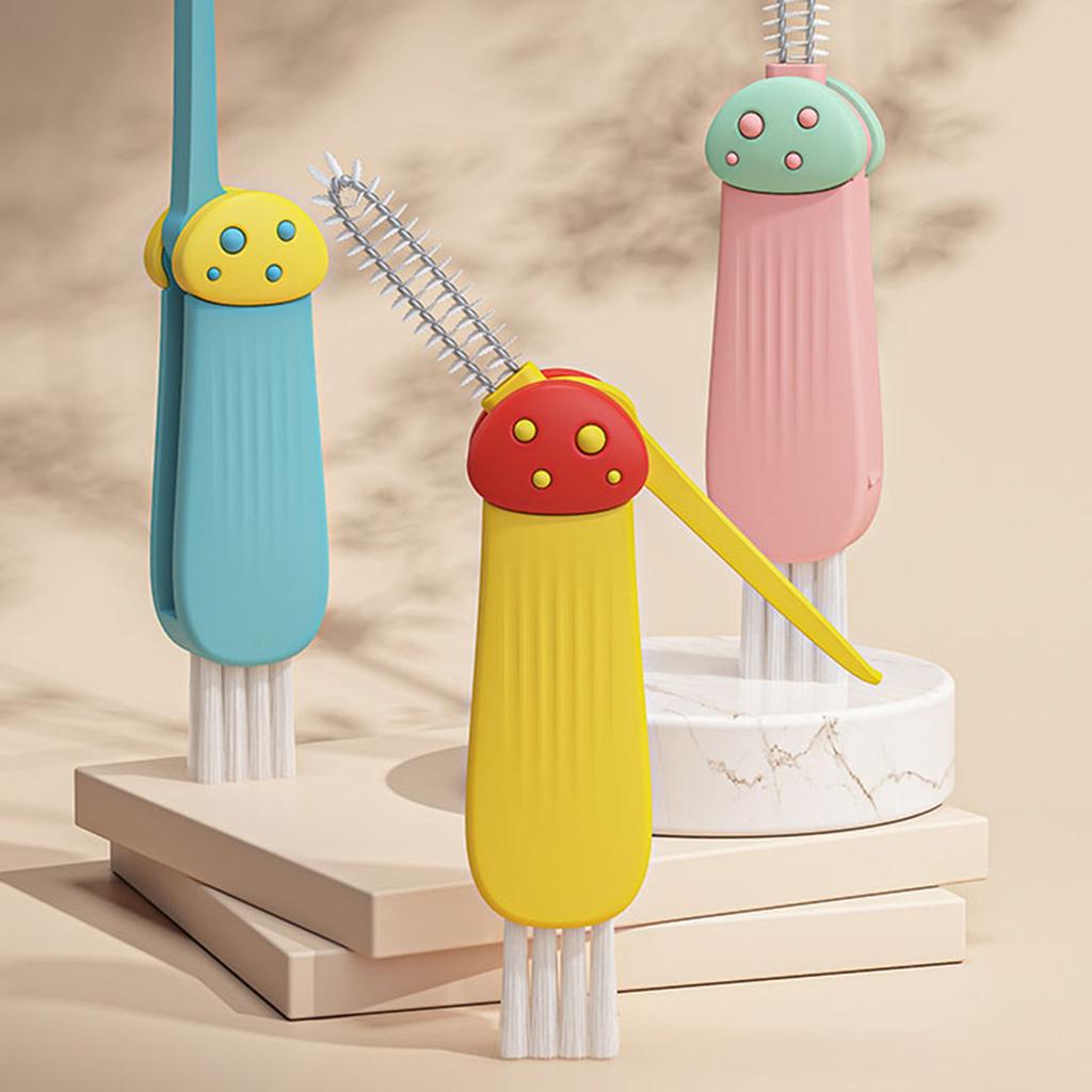 Cup Lid Cleaning Brush, Multifunctional Portable Bottle Cap Cleaning Brush