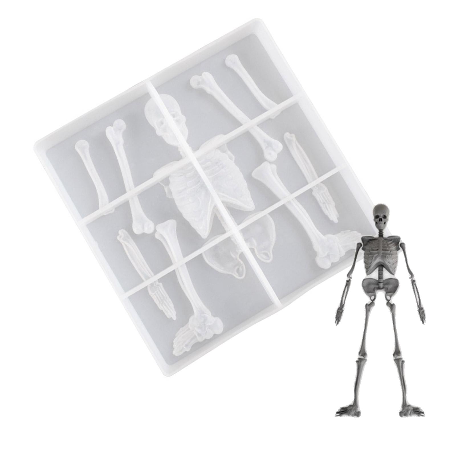 

Silicone Skeleton Support Mold Halloween Gypsum Ornaments Making Mould Festives Decoration Mould for Craft Enthusiasts