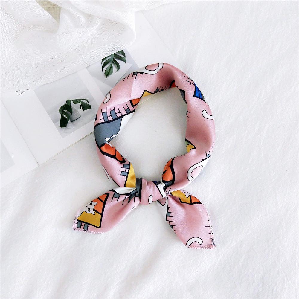 50 Seiden-Carrés: Vielseitige Frühlings-/Sommer-Halstücher für Damen - Koreanischer Stil