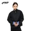 ARESWINGS Plaid Stand Collar Harrington Jacket Loose Fit Casual Outerwear Men Women