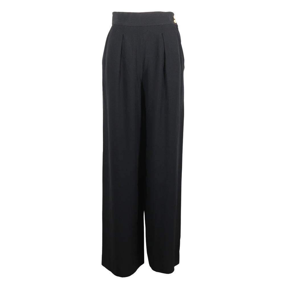 

CHANEL Wide pants Pants Gold button black acetate/Rayon Women Used