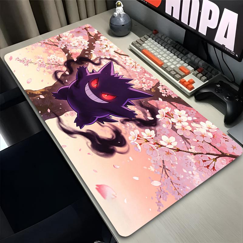 Anime Mouse Pad Pokemon Gengar Gaming Desk Mat Proof Easy Clean Rubber Base Computer Game Keyboard Pad Esports Players MousePad