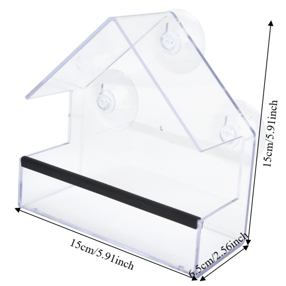 PS Hanging Bird Feeder Transparent Outdoor Bird Feeder High Capacity Wild Bird Feeder Backyard