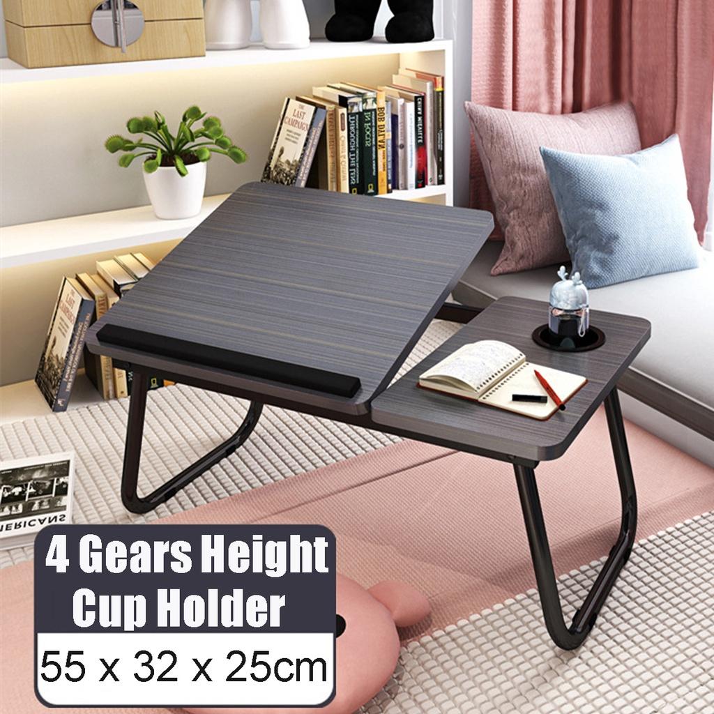 Foldable Dormitory Bed Laptop Stand Book Reading Laptop Studying Table NEW Foldable Adjustable Desk Shelf Size 55 X 32 X 25cm