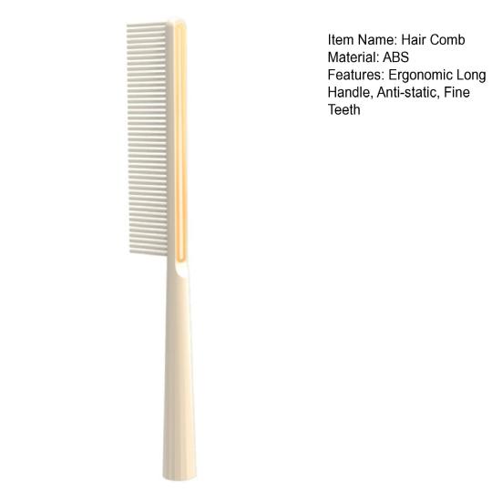 Peigne à Cheveux avec Manche Long Ergonomique Antistatique Hommes Femmes Dents Fines Peigne Court Long Épais Bouclés Cheveux Humides Secs Coiffage Démêlage Peigne
