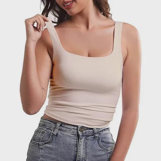 

Women s Summer Square Neck Sleeveless Tank Top - Stylish Design Medium