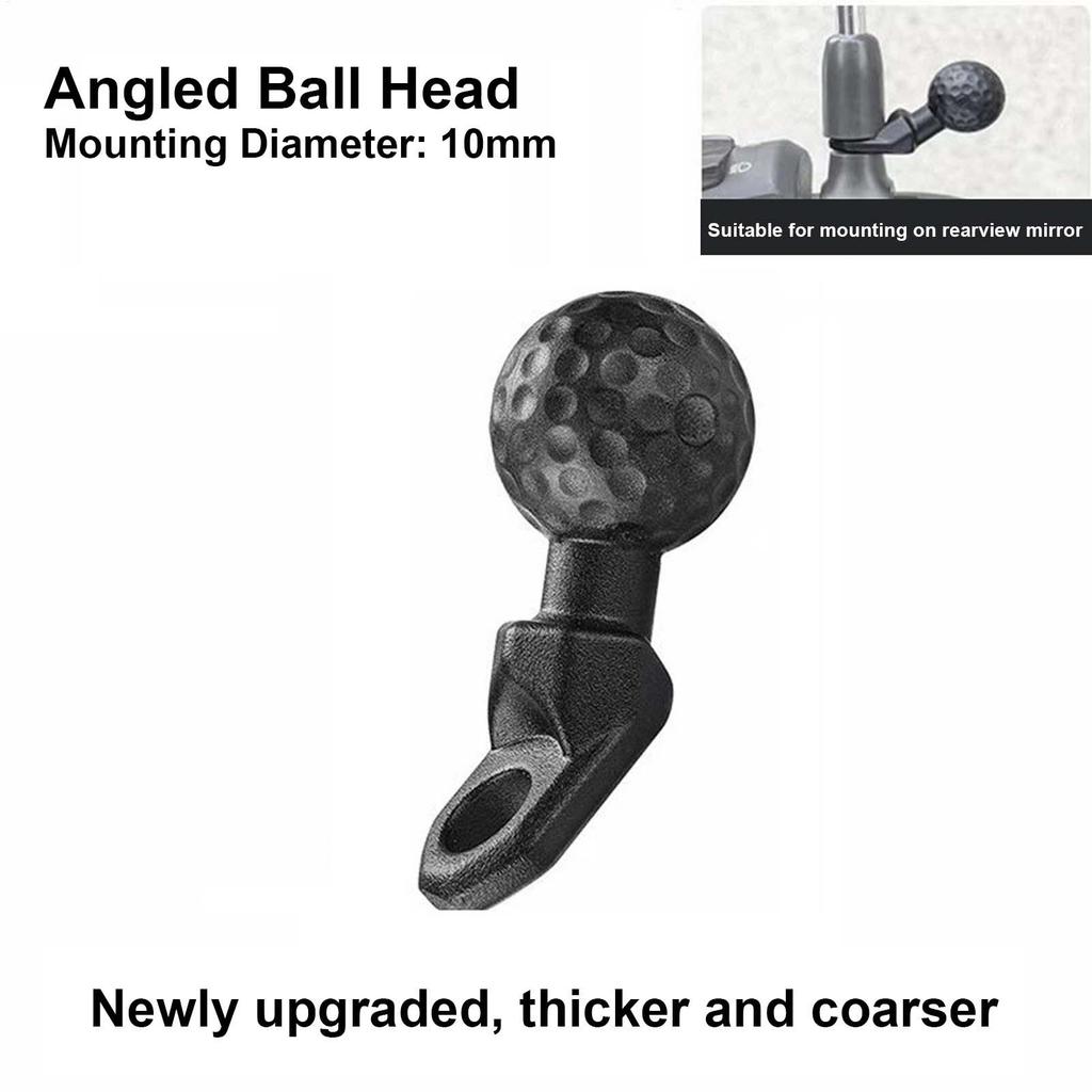 1pc Angled Bolt Head Ram Mount Support Base with 1 Inch 25mm Ball Adapter for Motocycle Rearview Mirror Bracket
