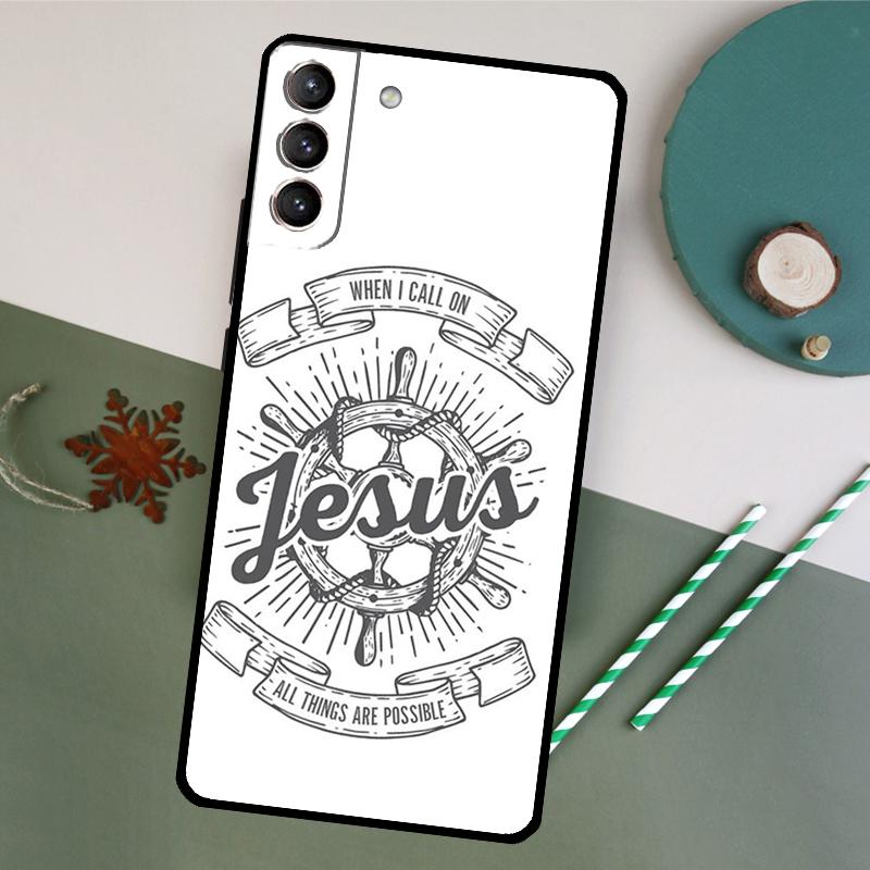Faith Christian Jesus Phone Case For Samsung Galaxy S25 S20 S21 S22 S23 S24 S26 Ultra S10 Plus S25 FE Back Cover