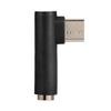 Portable L-shaped Type-C Jack Audio Adapter to 3.5mm for Mobile Phones Tablets