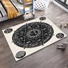 Mystical Sun and Symbols Design Rug Non-slip rug suitable for living room and bedroom sofas