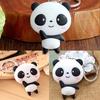 2 Stück Niedlicher Silikon Cartoon Panda Schlüsselanhänger Schlüsselring Tasche Kawaii Anhänger Schlüsselring Kette