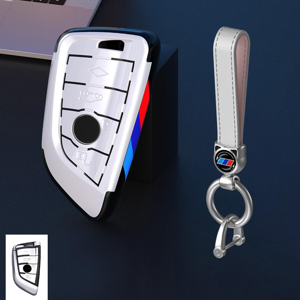 AAAPJ1 For BMW X1 X3 X4 X5 F15 X6 F16 G30 7 Series 525 F30 118i 218i G11 F48 F39 520 Carbon Fibre Car Key Cover Case Shell Keyless Bag