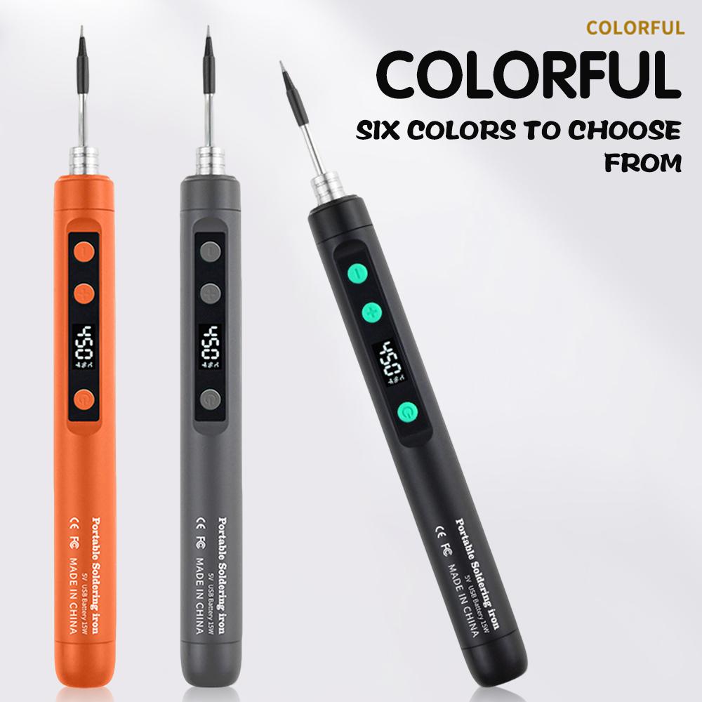 USB Intelligent Temperature Adjustable Soldering Iron Type C Interface Wireless Temperature Adjustable Mini Soldering Iron