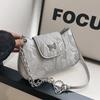 Feel Foreign Underarm Bag Women's 2025 New Fashion Versatile Chain Shoulder Bag Niche Design Baguette Bag