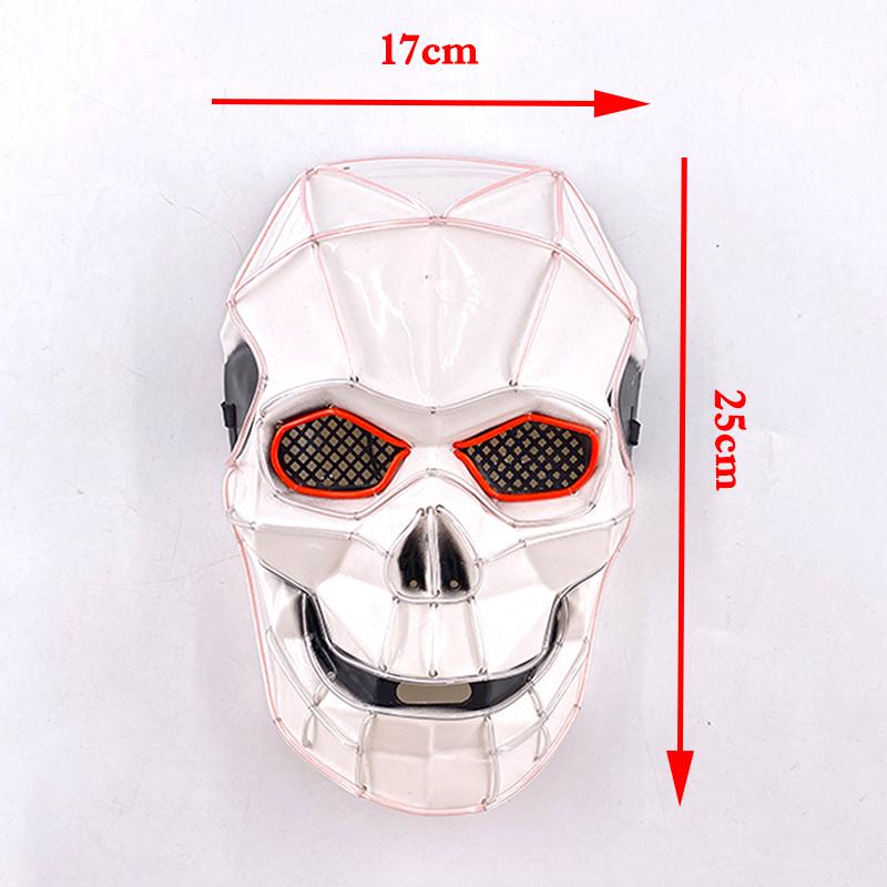 Halloween Totenkopf leuchtende Masken gruselige Verkleidungen Kostüme Dekoration Cosplay Anime Killer Maske leuchtende Totenkopfmasken Skelettmaske