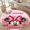 Personalized M-Minnie Round Chair Office Rug - Perfect for Mat, Office Chair & More - Ideal Gift for Birthdays and Holidays
