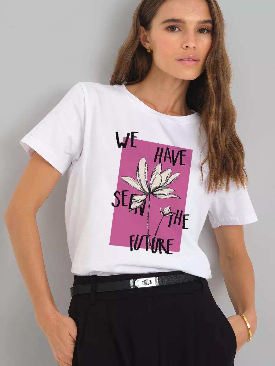 Dark grey unicorn print T‑shirt 4XL