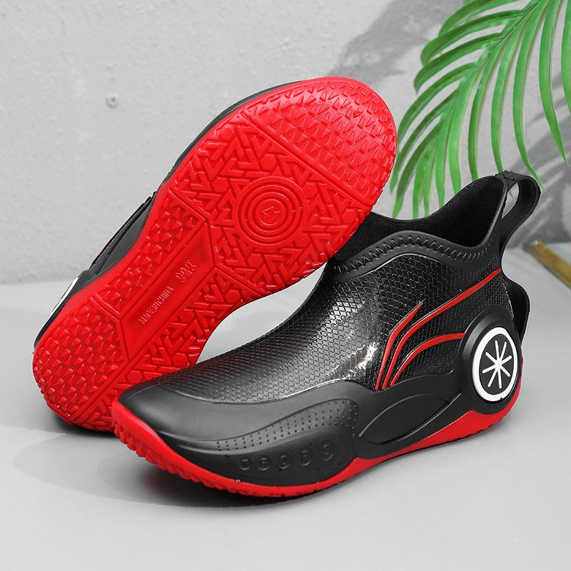 Fashion Fashionable Men's Women's Ankle Rain Boots Men's Non-slip Wear-resistant Waterproof Shoe Work Boots Suitable for Rainy Snowy Day