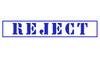Printtoo Reject Self Inking Rubber Stamp Pre-Inked Office Stamp- Home Office Business Stationery, Black- 42 X 9