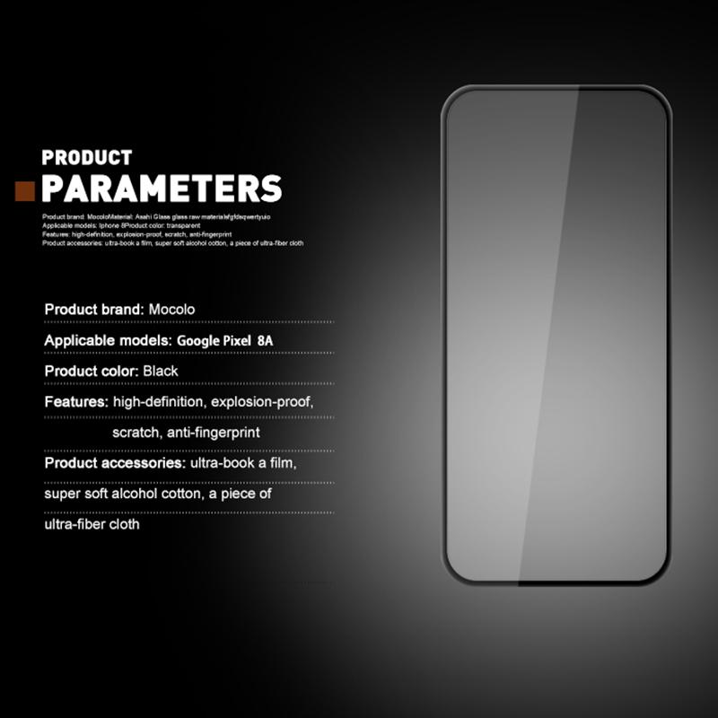 MOCOLO For Google Pixel 8a Screen Protector Silk Printing Full Glue Film 9H Hardness