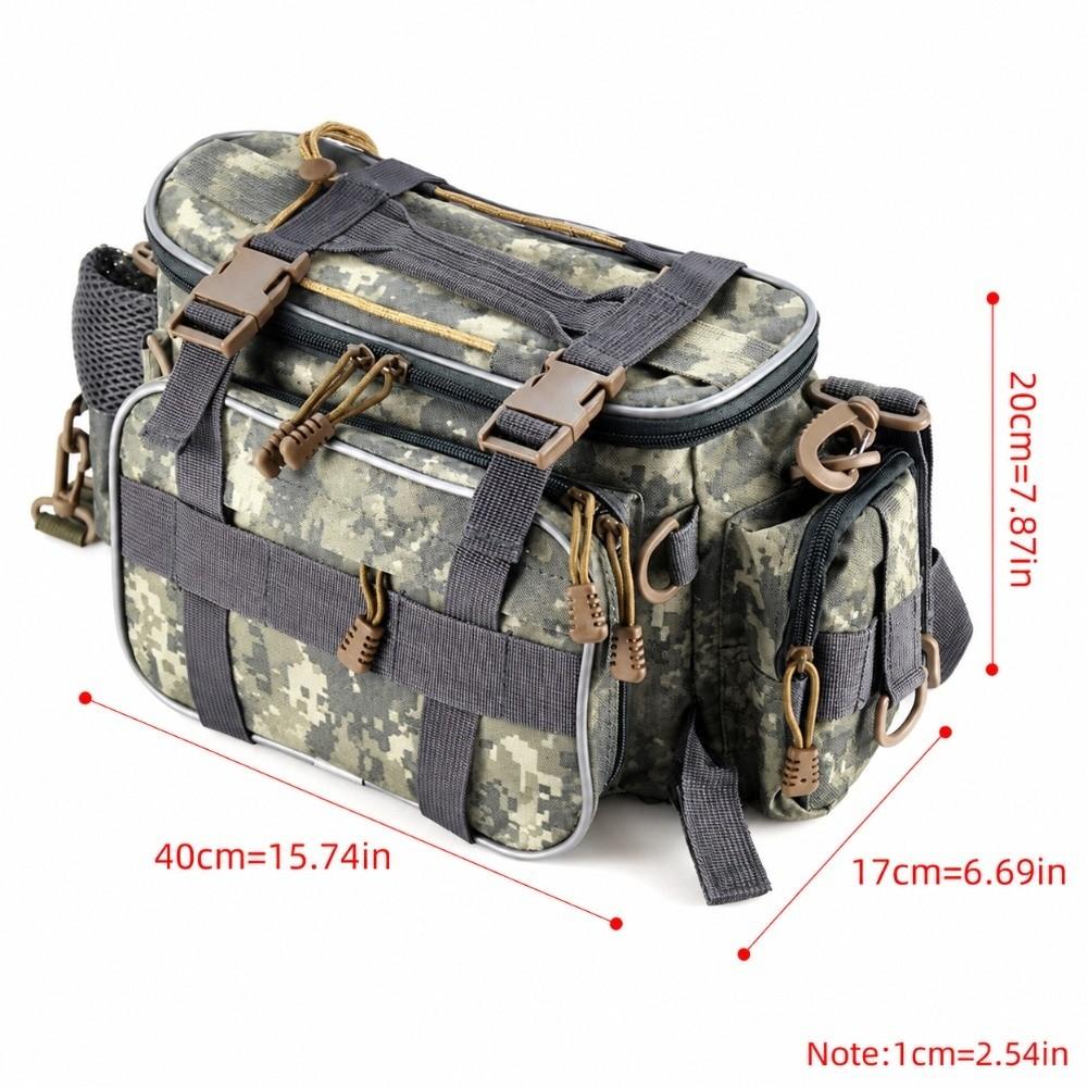 Large Capacity Fishing Tool Bag Non-Slip Strap Fishing Tackle Bag Saltwater Fishing