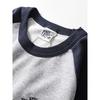 Contrast Color Raglan Terry Spring and Autumn Export Casual Embroidery