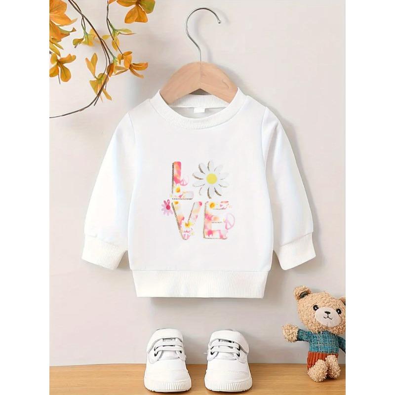 European Sizes Unique and Innovative Printed Pattern, Comfortable and Simple Spring and Autumn Baby Thin Versatile Round Neck Hoodie for Baby Kids
