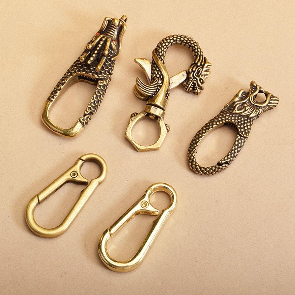 Quick Release Brass Keyring Buckle Accessories Safety Spring Hook  Outdoor Tool