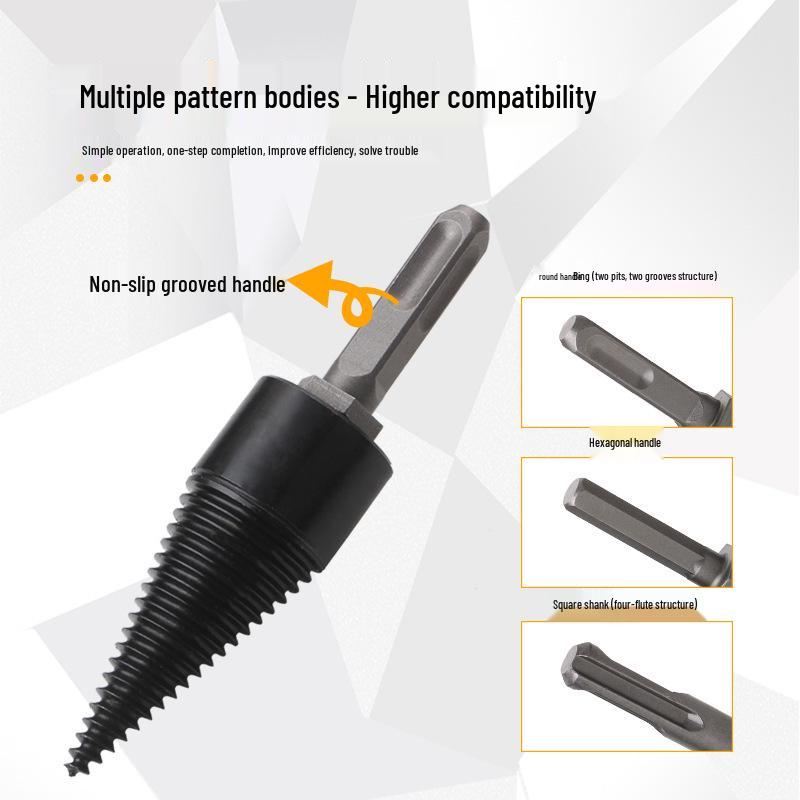 Firewood Splitting Drill Bit for Electric Drill and Hammer