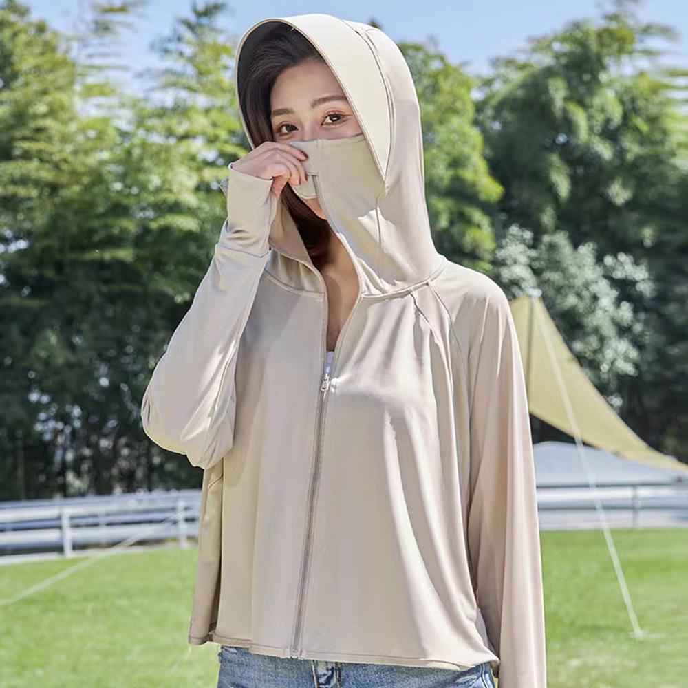 

Women s Quick-Dry UV Protection Jacket, Hooded with Large Brim, Ice Silk Material, Lightweight and Loose Fit. One Size (Fits 80-150 jin)