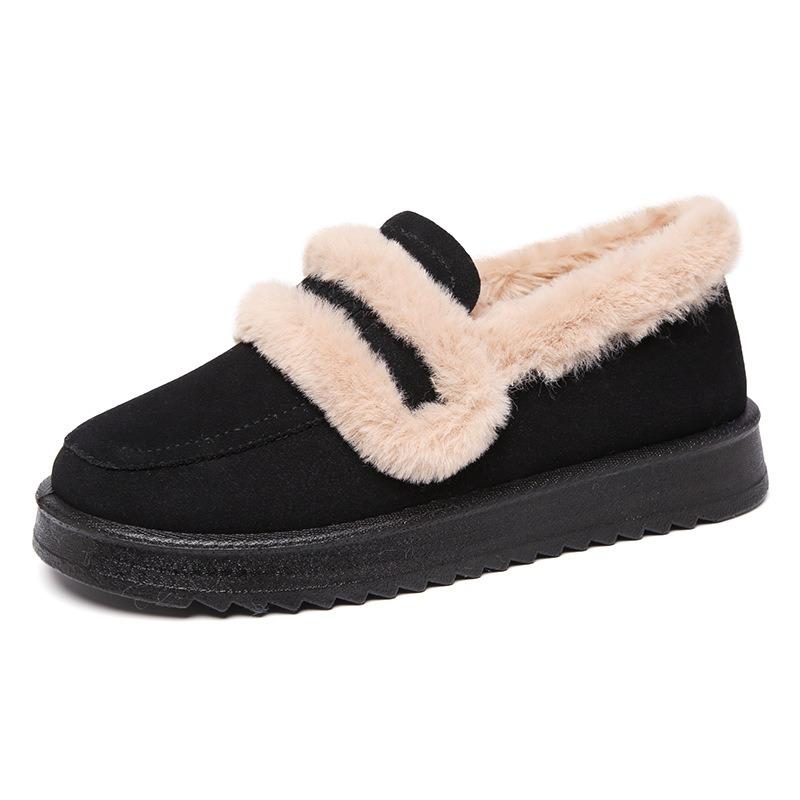 Winter new velvet thickened shoes soft-soled non-slip snow boots Beijing cloth shoes women's warm and comfortable cotton shoes