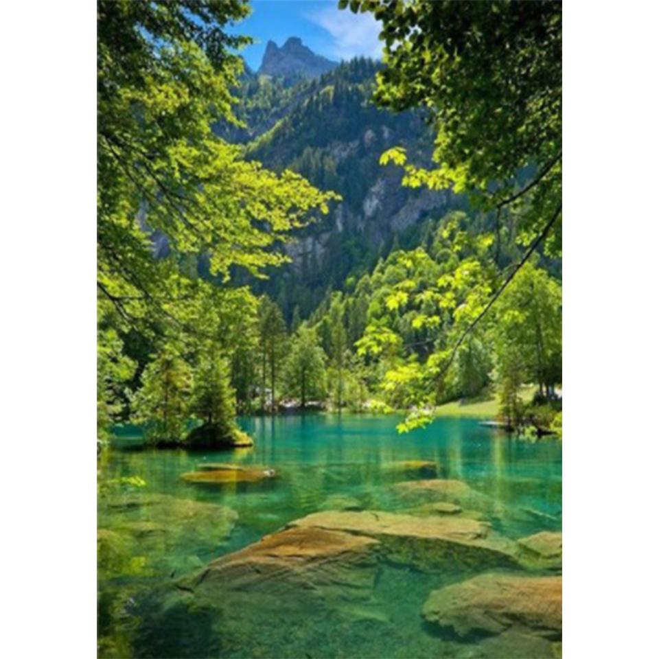 Mountains and Rivers DIY 5D Diamond Painting Rhinestone Picture Full Diamond Embroidery Gift Mosaic Cross Stitch Home Decoration