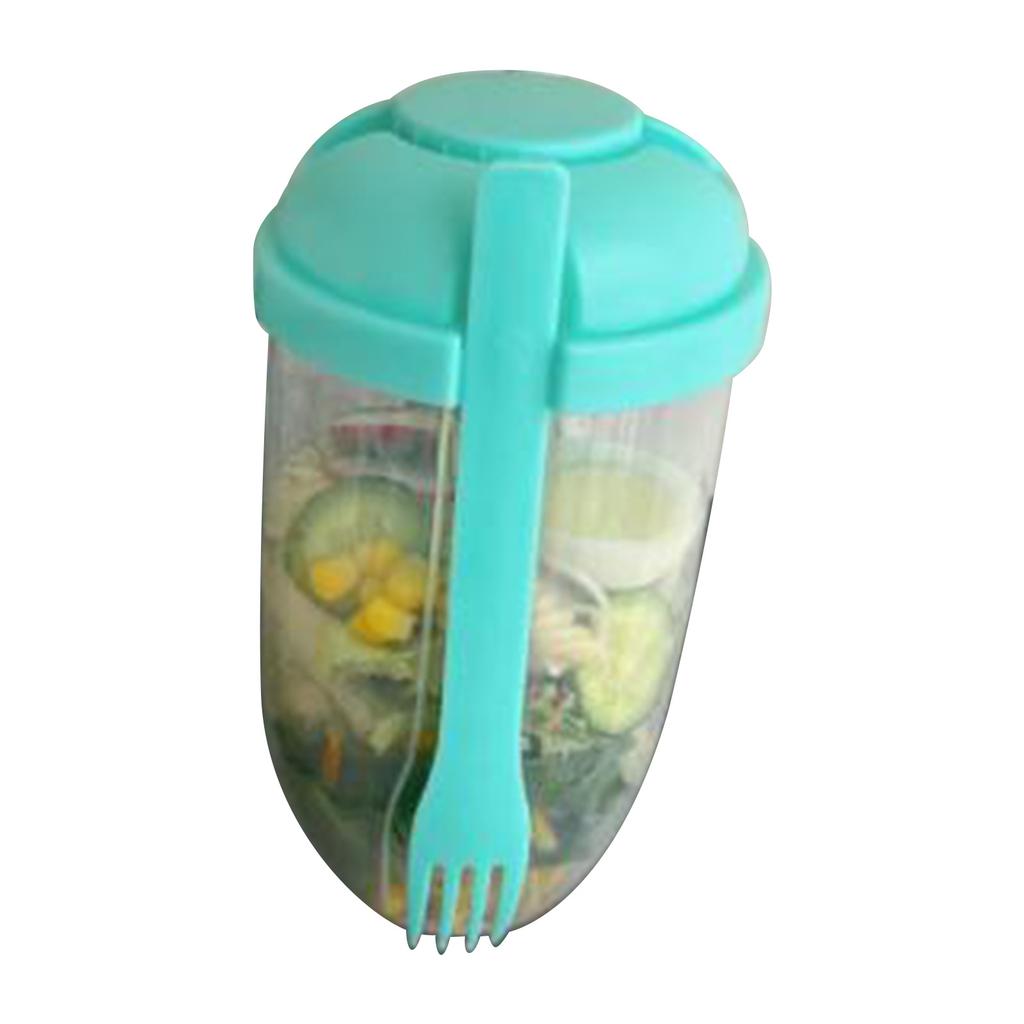 Tasse à Salade de Petit-Déjeuner aux Légumes Portable Saine Tasse Shaker à Salade avec Couvercle et Fourchette
