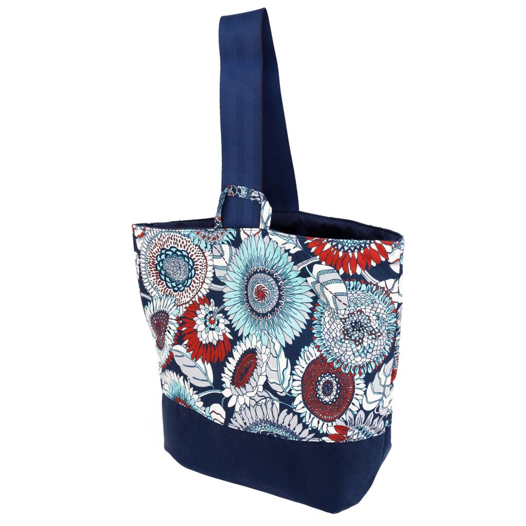 Diyqueen Yarn Bag With Wrist Strap, Light And Roomy, Floral Print